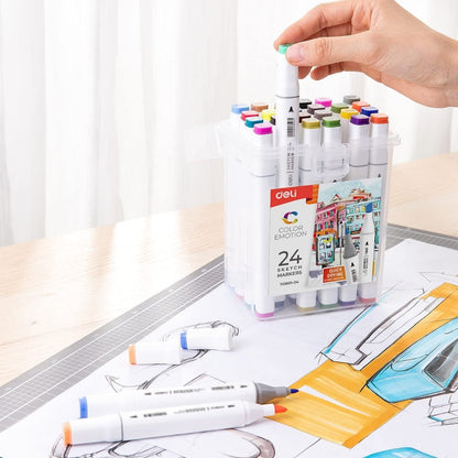 Deli Color Emotion 24 Sketch Markers