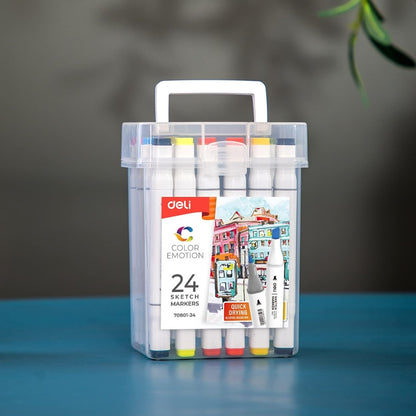 Deli Color Emotion 24 Sketch Markers