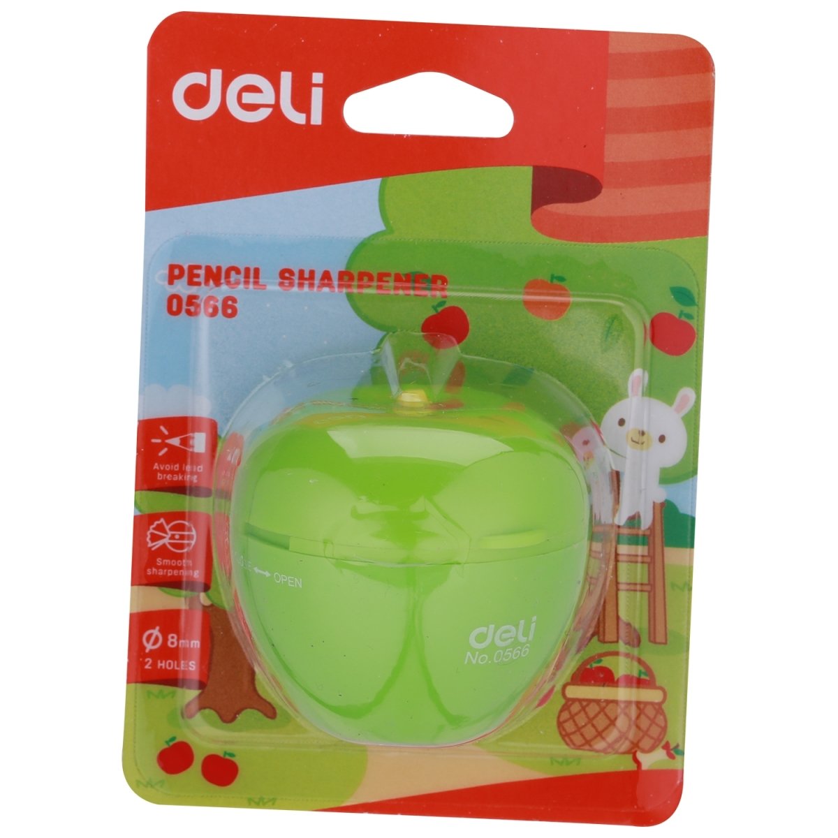 Deli Pencil Sharpener Assorted Colours