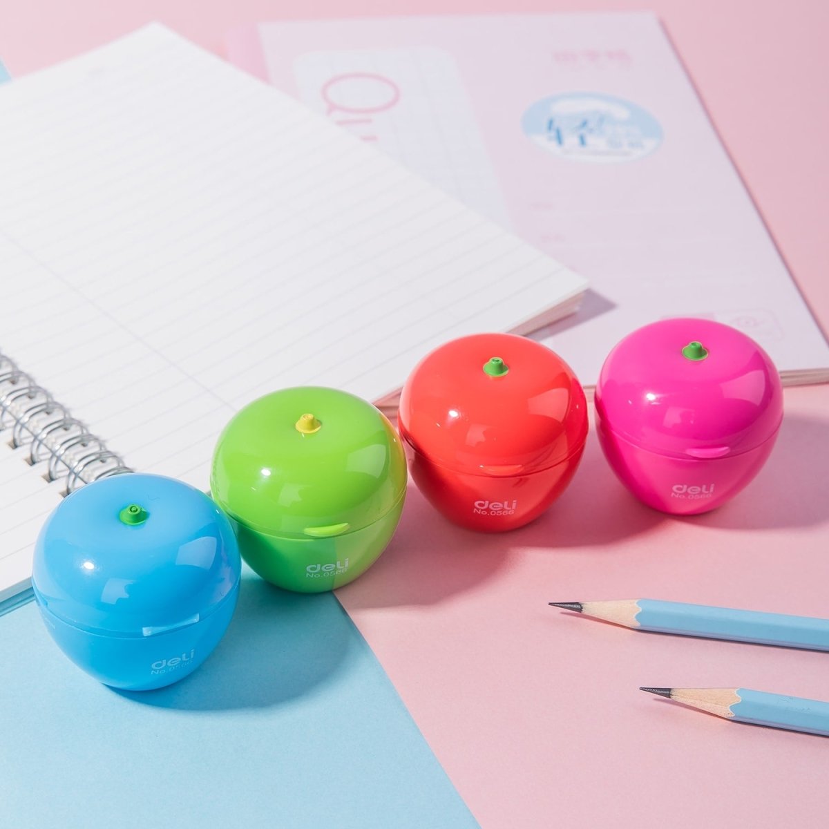 Deli Pencil Sharpener Assorted Colours