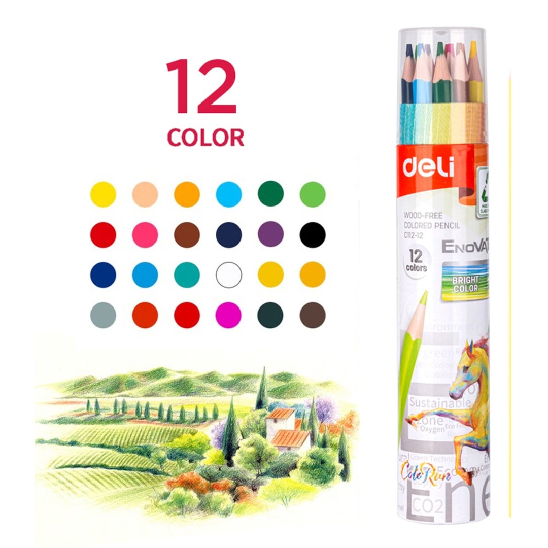 Deli Wood-Free Colored Pencil