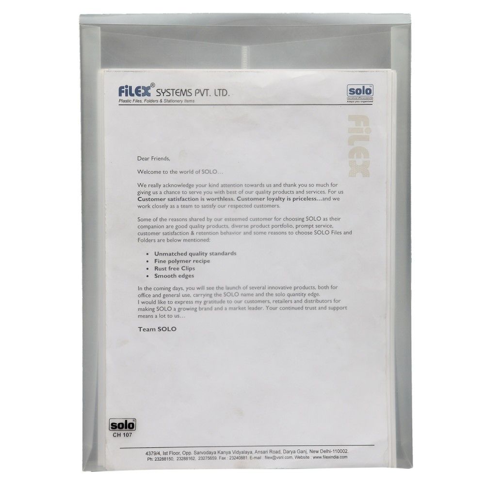 Solo Document Bag - A4 (Pack Of 2)