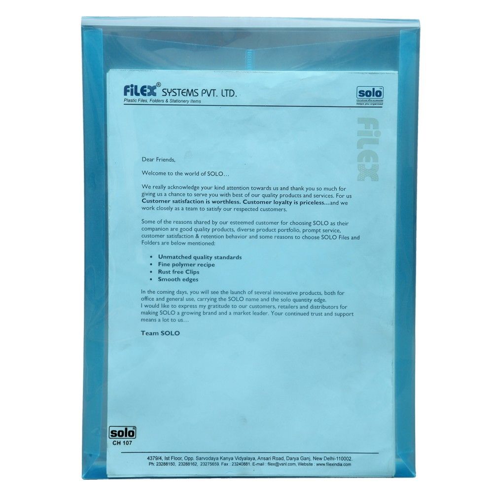 Solo Document Bag - A4 (Pack Of 2)