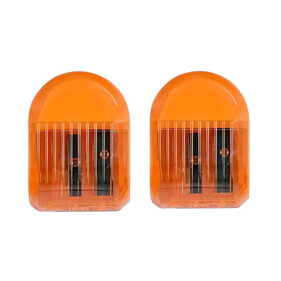 Doms Double Hole Neon Colored Pencil Sharpeners Pack Of 2