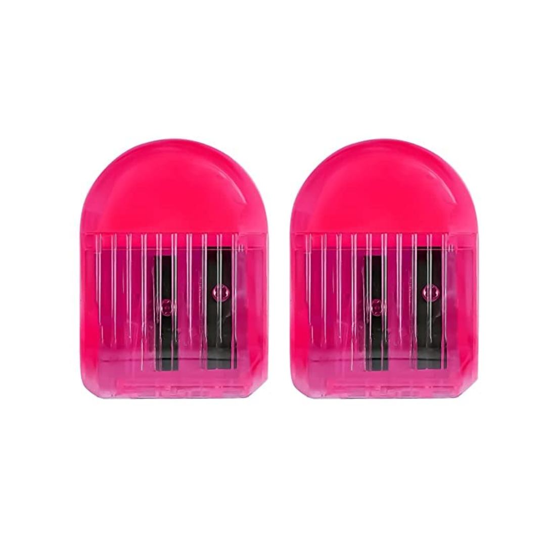 Doms Double Hole Neon Colored Pencil Sharpeners Pack Of 2