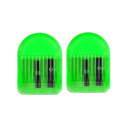 Doms Double Hole Neon Colored Pencil Sharpeners Pack Of 2