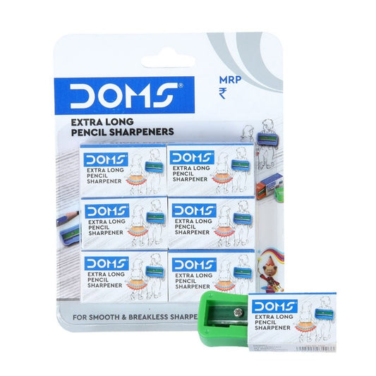 DOMS Multicolored Anti-Rust Extra Long Pencil Sharpener Pack