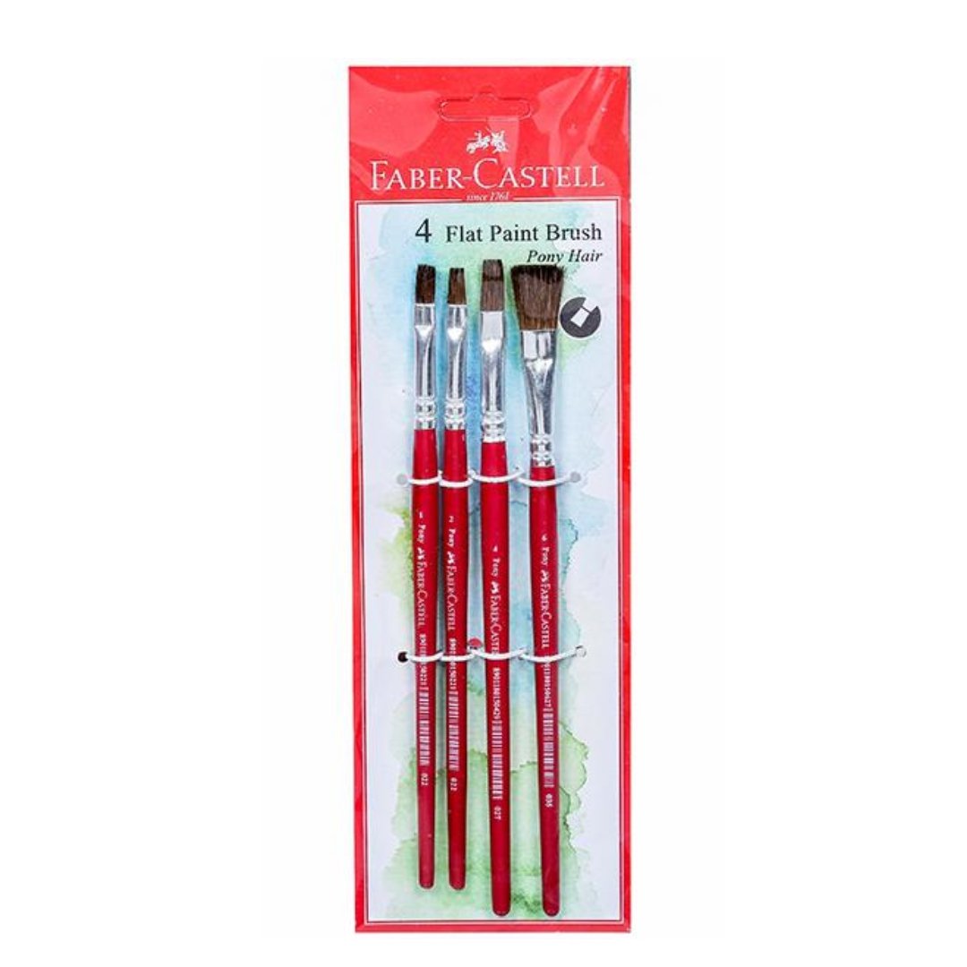 Faber-Castell Flat Paint Brushes (PonyHair)