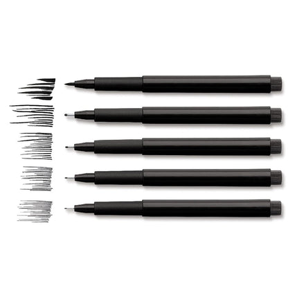 Faber Castell Pitt Artist Colour Pen Set - Pack of 4, S, F, M, B