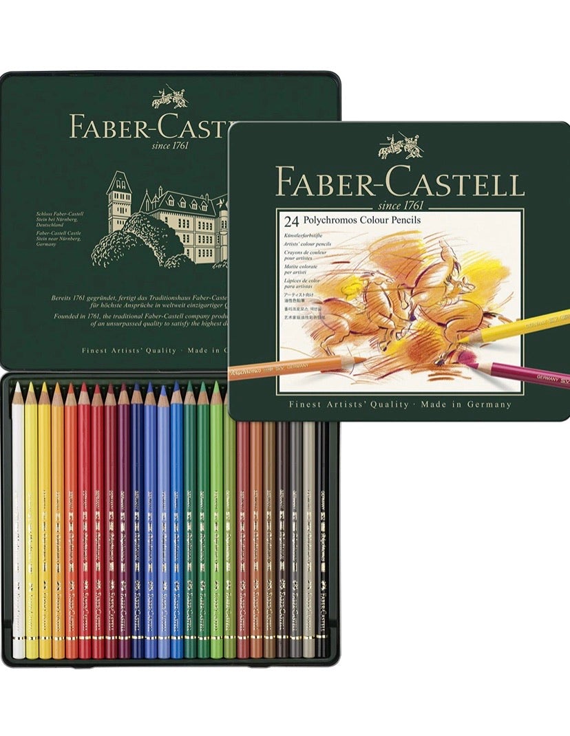 Faber-Castell Polychromos Color Pencil Set - Pack of 24