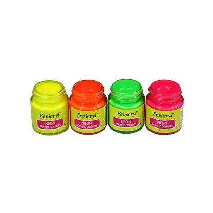 Fevicryl Neon Acrylic Colours Set - 4pc