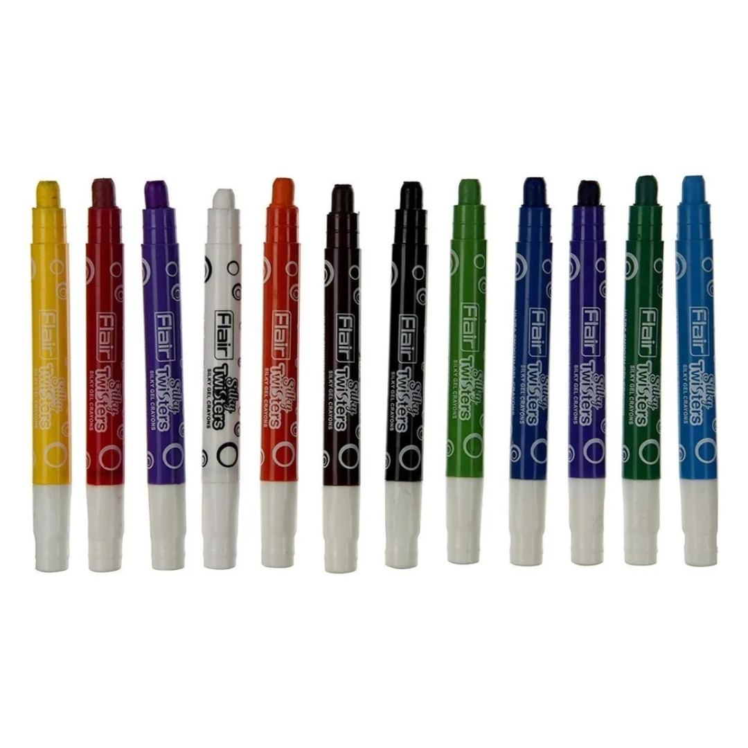 Flair Creative Silky Gel Crayons Pack Of 12