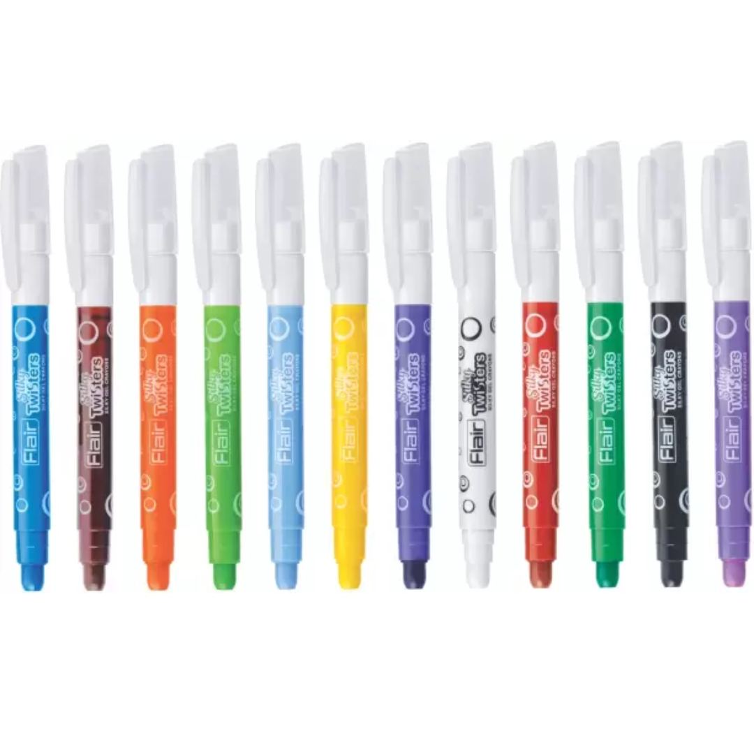 Flair Creative Silky Gel Crayons Pack Of 12