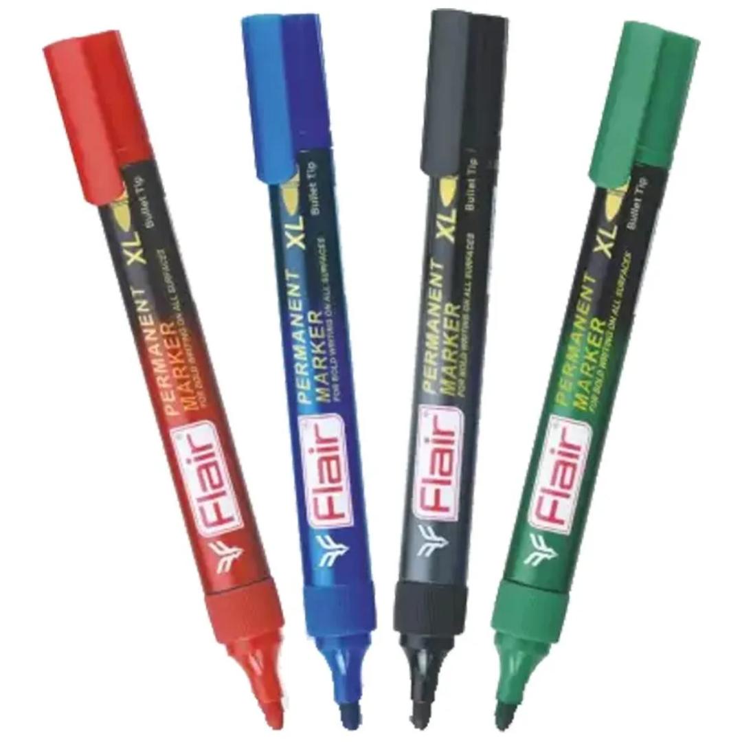 Flair Permanent XL Marker Pack Of 4