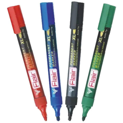 Flair Permanent XL Marker Pack Of 4