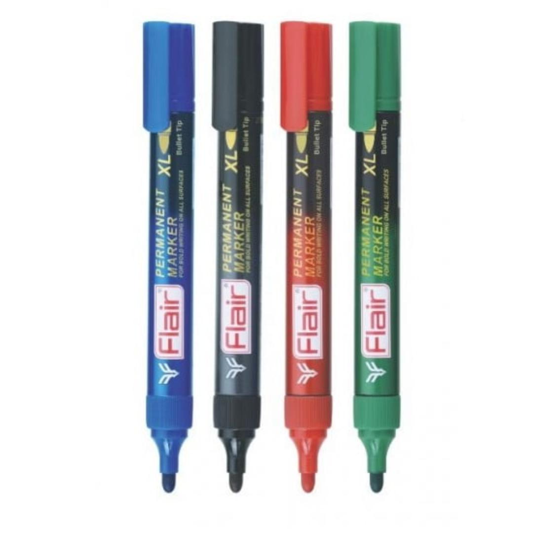 Flair Permanent XL Marker Pack Of 4