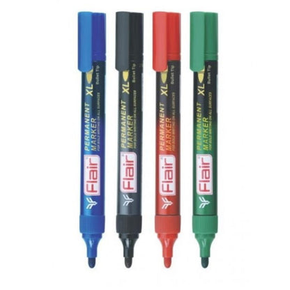 Flair Permanent XL Marker Pack Of 4