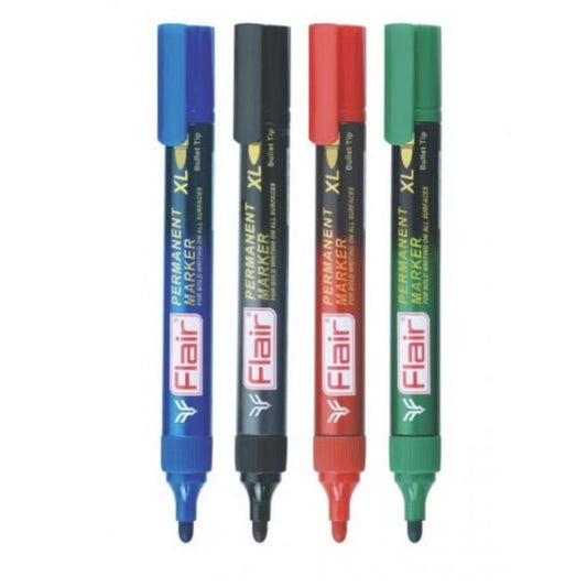 Flair Permanent XL Marker Pack Of 4