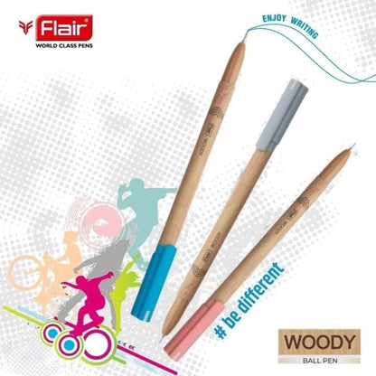 Flair Woody Ball Pens Pack Of 10