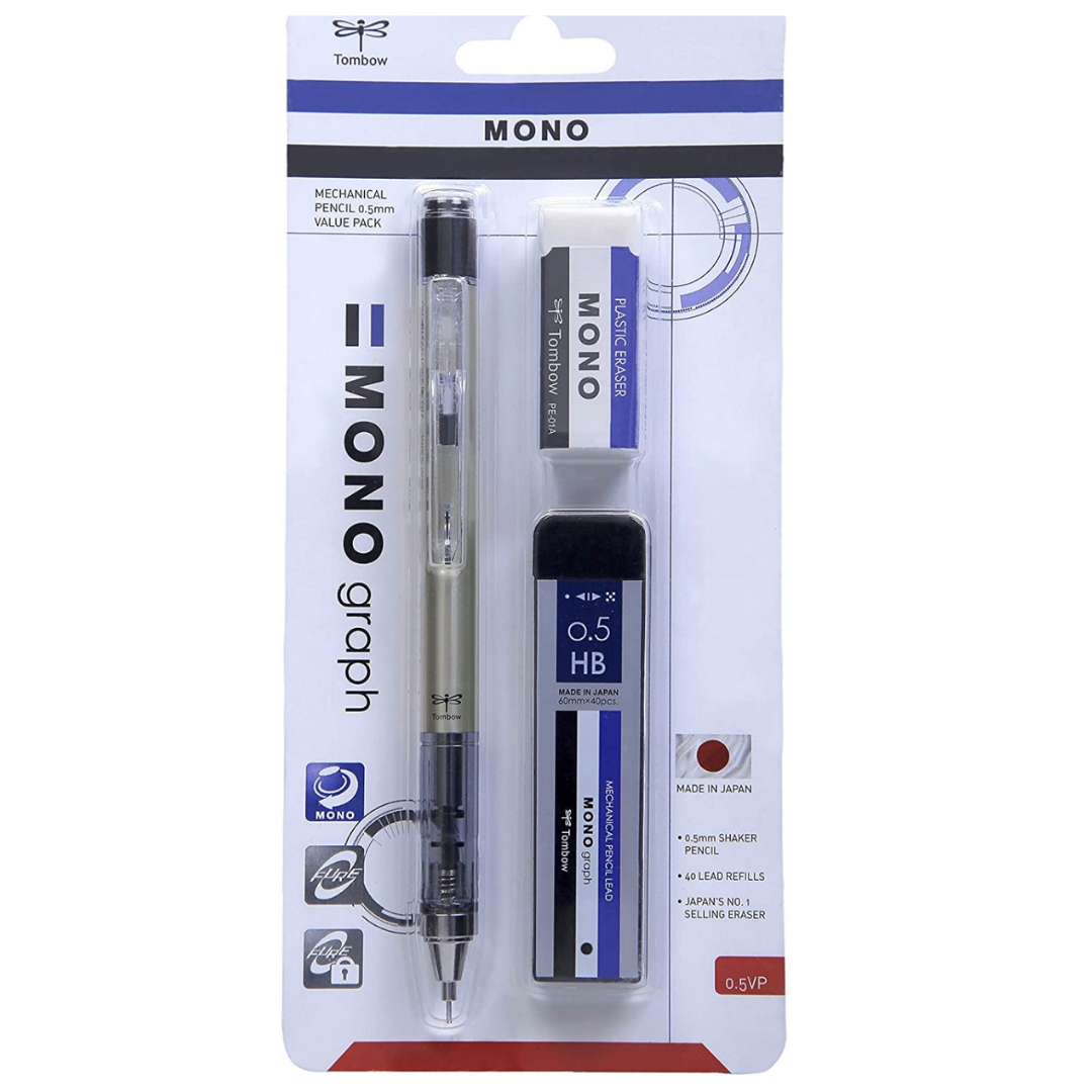 Tombow Mono Graph Mechanical Pencil 0.5mm Set