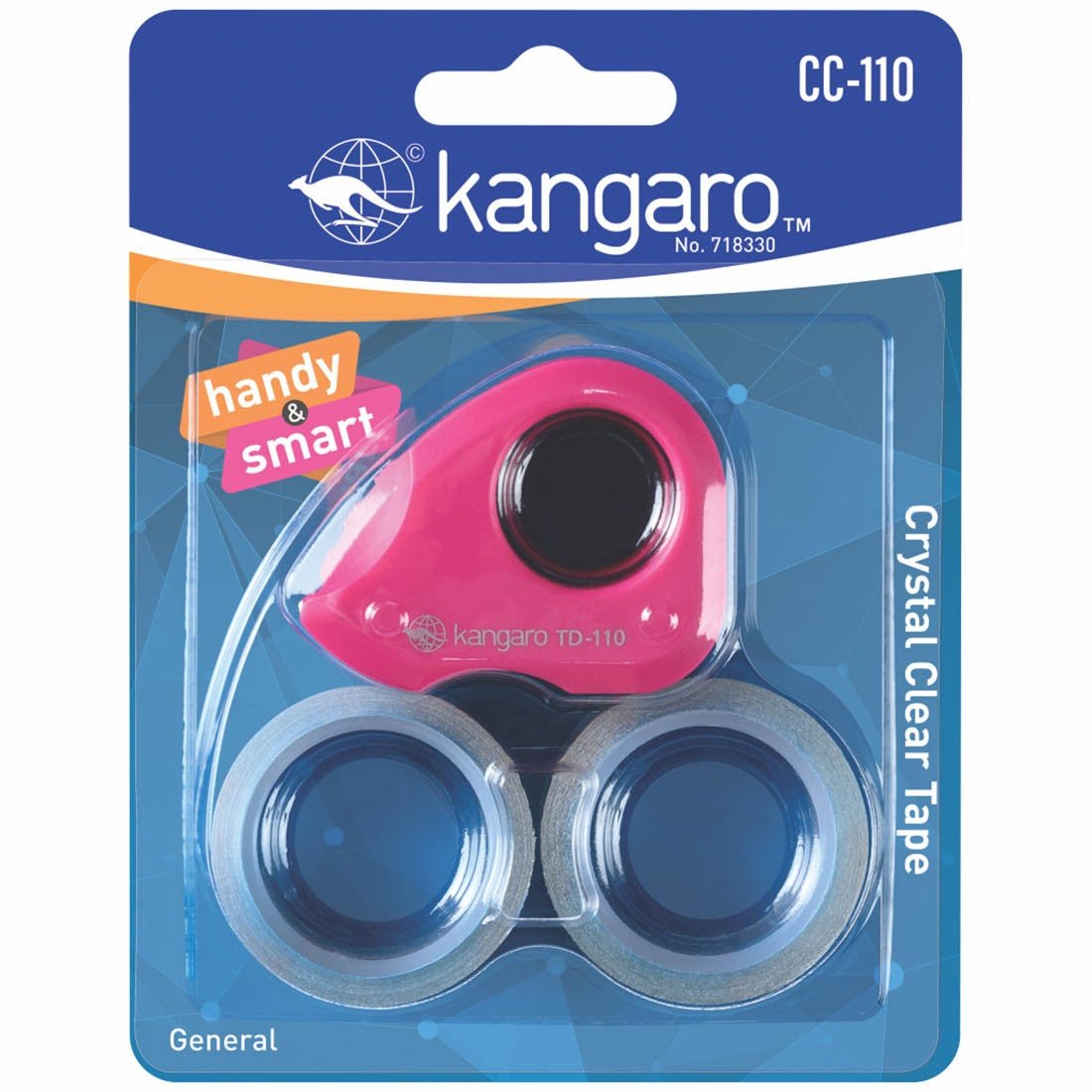 Kangaro Handy & Smart Crystal Clear Tape Dispenser (CC-110)