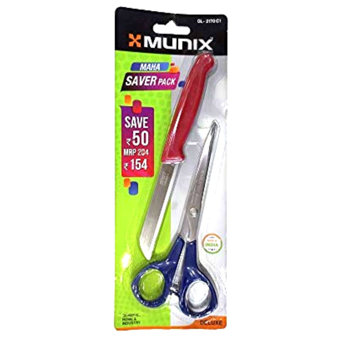 Kangaro Munix Delux Maha Saver Pack Scissors+Knife