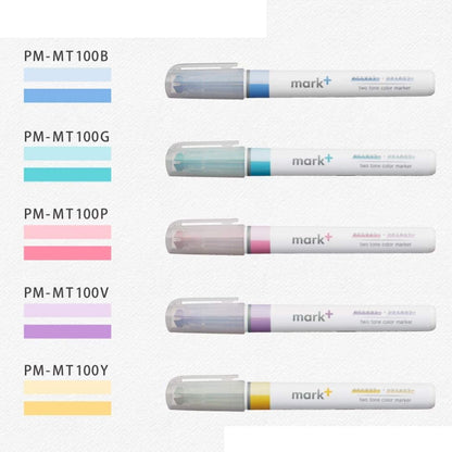 Kokuyo Mark+ Two Colors Highlighter