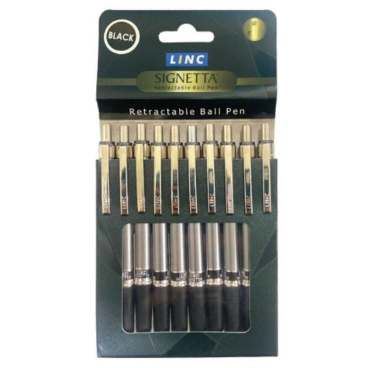 Linc Signetta Black Retractable Ball Pens