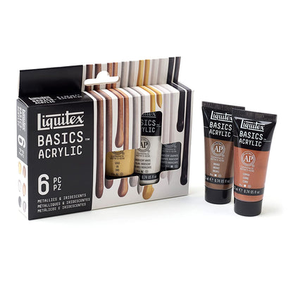 Liquitex Basic Acrylic Metal & Lrid Set
