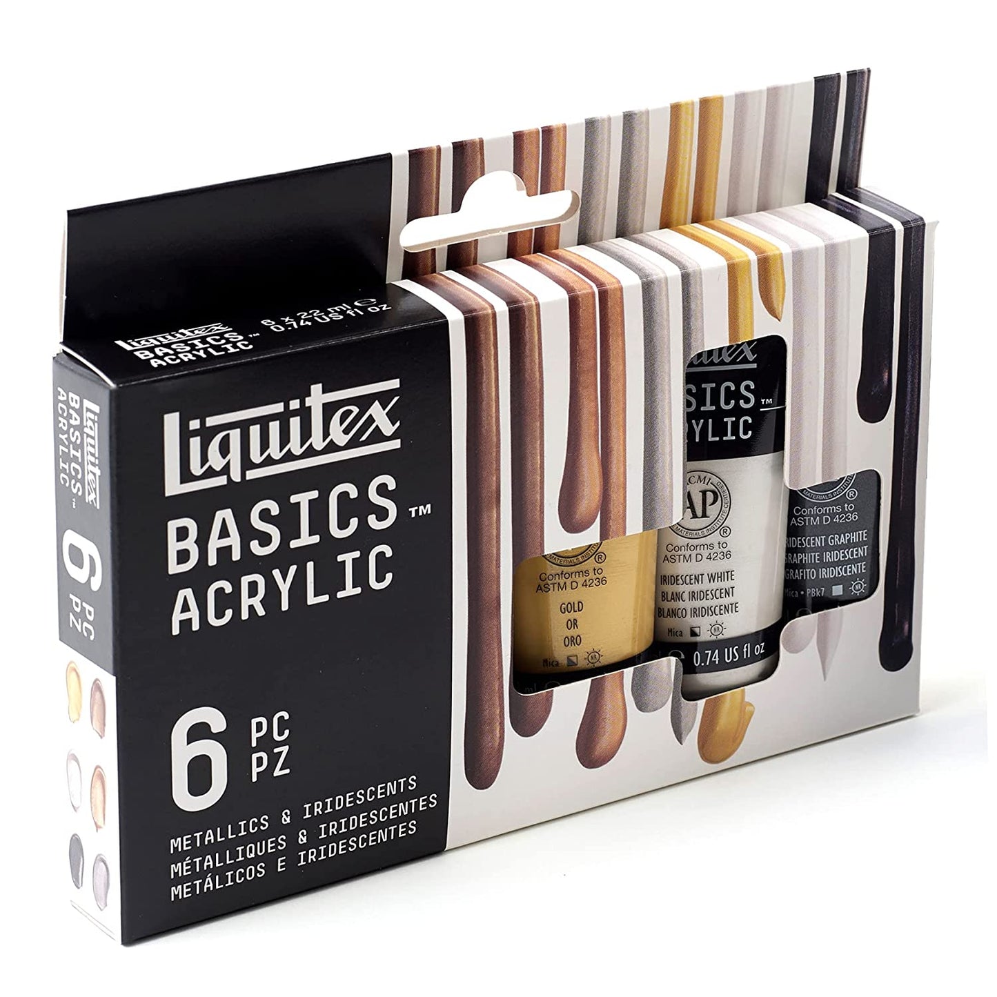 Liquitex Basic Acrylic Metal & Lrid Set