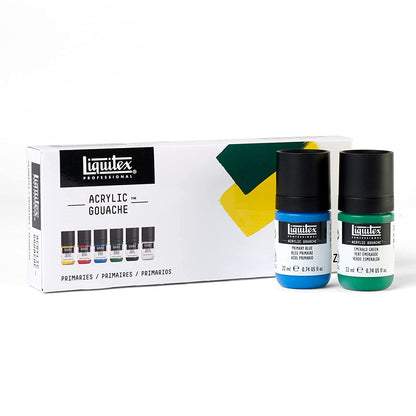 Liquitex Professional Acrylic Gouache 6 x 22 ml Set Primaries