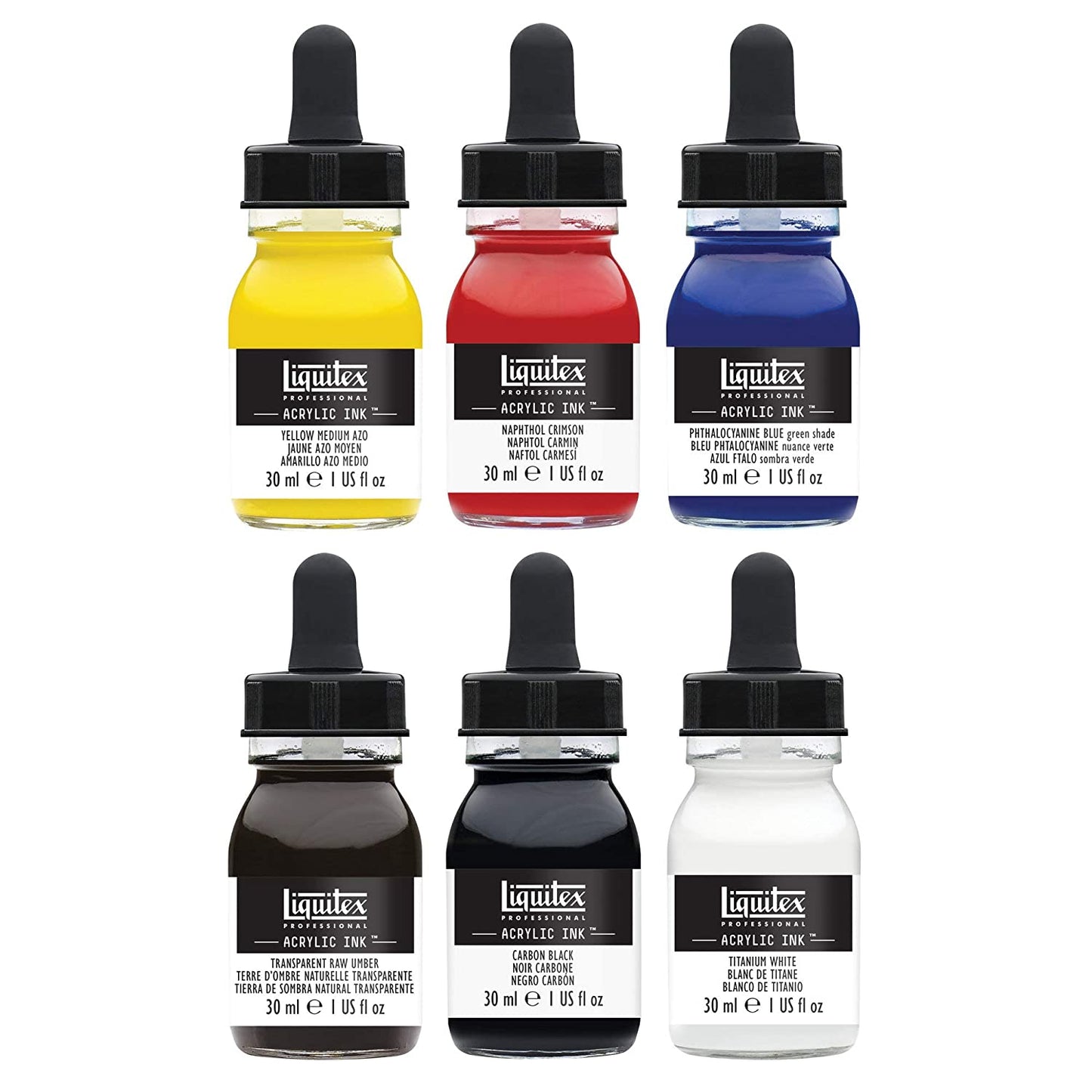 Liquitex Professional Acrylic Ink Essential Set, Set Of 6