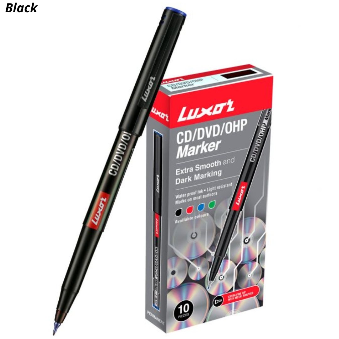 Luxor CD/DVD/OHP Marker Pack Of 10