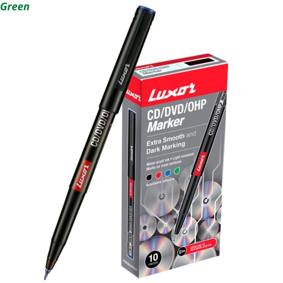 Luxor CD/DVD/OHP Marker Pack Of 10
