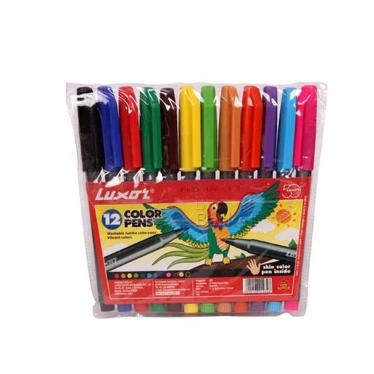 Luxor Color Pens- 12 Assorted Colors