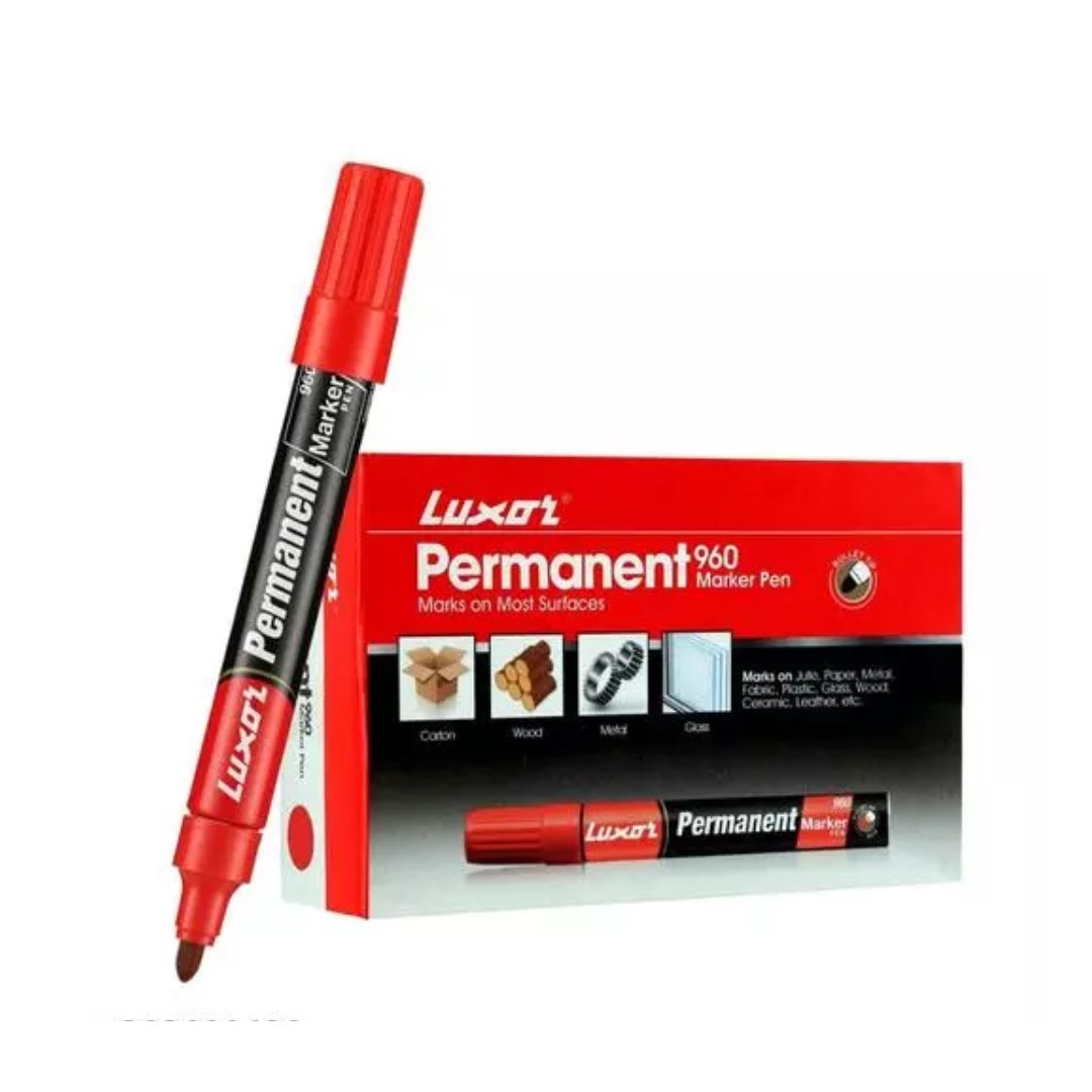 Luxor Permanent Marker 960 Bullet Tip Pack Of 10