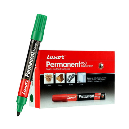 Luxor Permanent Marker 960 Bullet Tip Pack Of 10