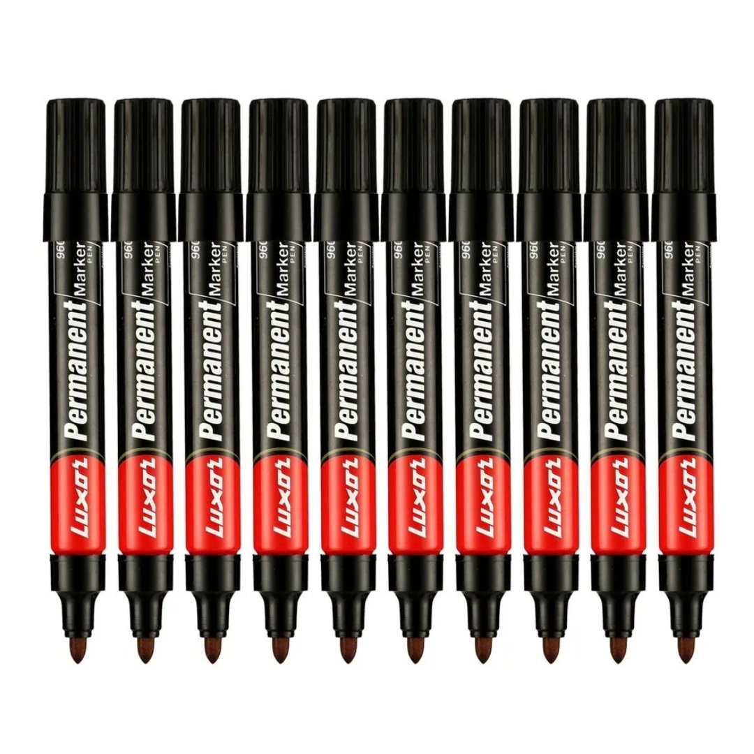 Luxor Permanent Marker 960 Bullet Tip Pack Of 10