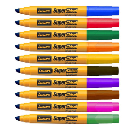 Luxor Super Chisel Marker Pack Of 10