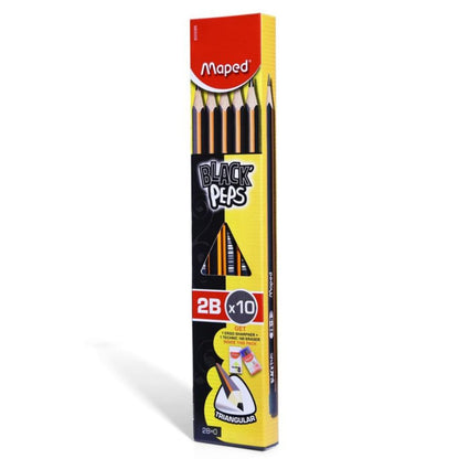 Maped Black'Peps Pencils (Pack of 10)