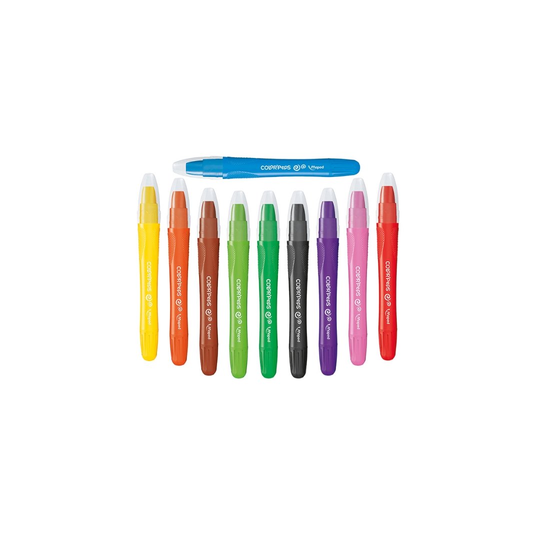 Maped Color'Peps Soft Water Color Gel Crayons 10 Color Set