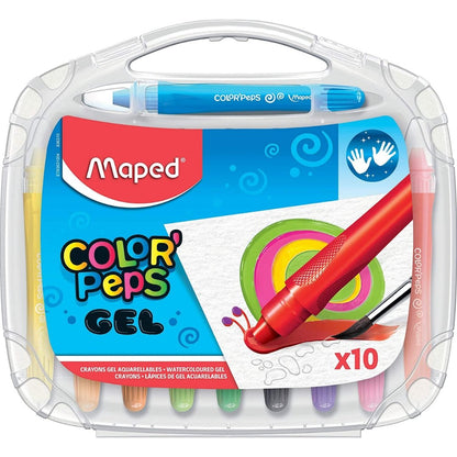 Maped Color'Peps Soft Water Color Gel Crayons 10 Color Set