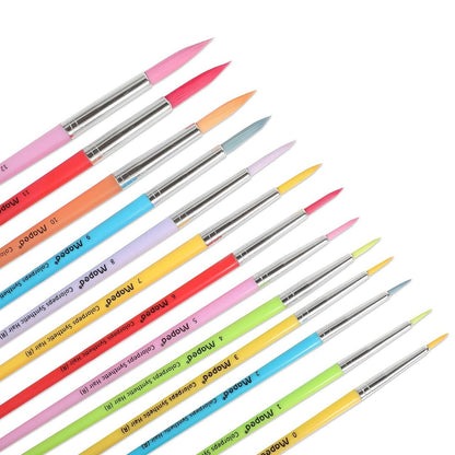 MAPED Color'Peps Synthetic Round Brushes Set - Pack of 13, Multicolour