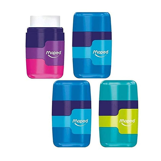 Maped-Duo Grip Erasers and Pencil Sharpener Assorted Colors