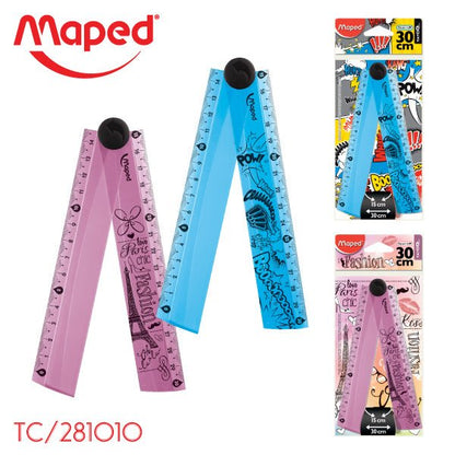 Blue Ruler Foldable Maped Foldable Ruler – Unicols