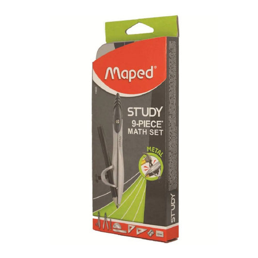 Maped Metal Essentials 9 Piece Math Set Geometry Kit