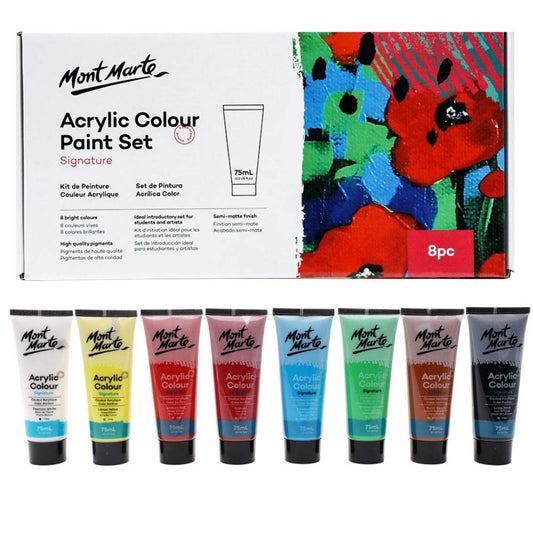 Mont Marte Acrylic Colour Paint Set 8*75ml*
