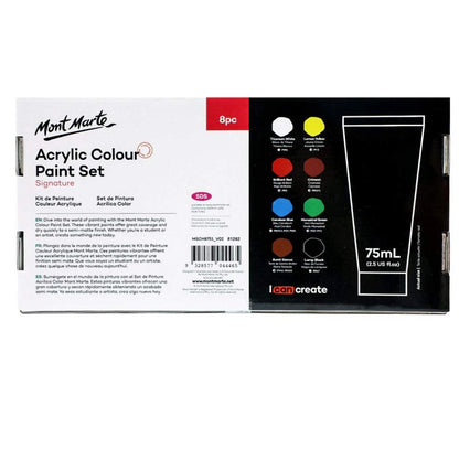 Mont Marte Acrylic Colour Paint Set 8*75ml*