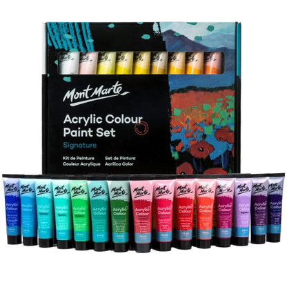 Mont Marte Acrylic Colour Paint Set Signature Pack Of 36