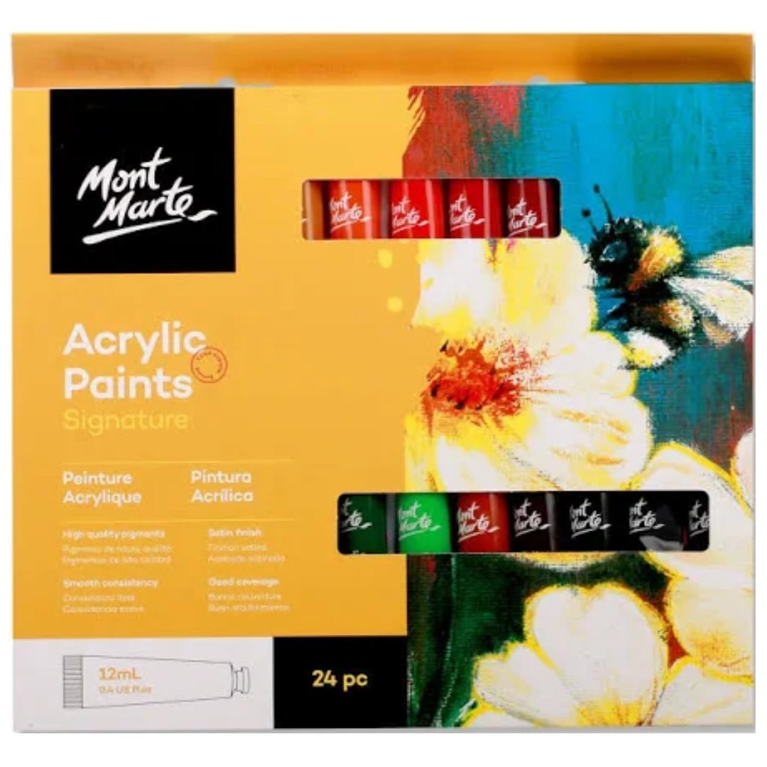 Mont Marte Acrylic Paints Signatures-24PC